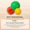 imageactivelife  Spiky Massage Ball Feet Neck and Back Massager Full Body Deep Tissue Muscle Therapy Plantar Fasciitis Foot and Muscle Roller Soft YellowMedium Orange