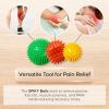 imageactivelife  Spiky Massage Ball Feet Neck and Back Massager Full Body Deep Tissue Muscle Therapy Plantar Fasciitis Foot and Muscle Roller Soft YellowMedium Orange