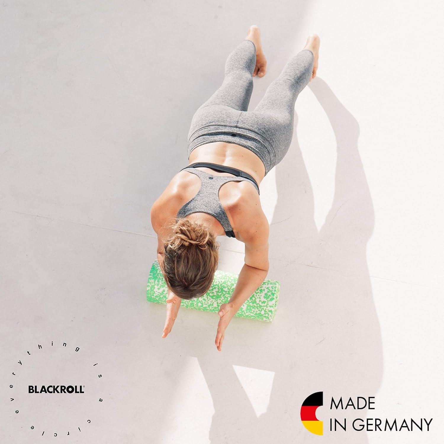 imageBLACKROLL  MED or MED 45 Foam Roller Ideal for Myofascial Trigger Point Release and Back Massage for Yoga Exercise Pilates and Home Gym Workouts and Muscle Recovery WhiteGreenBlack