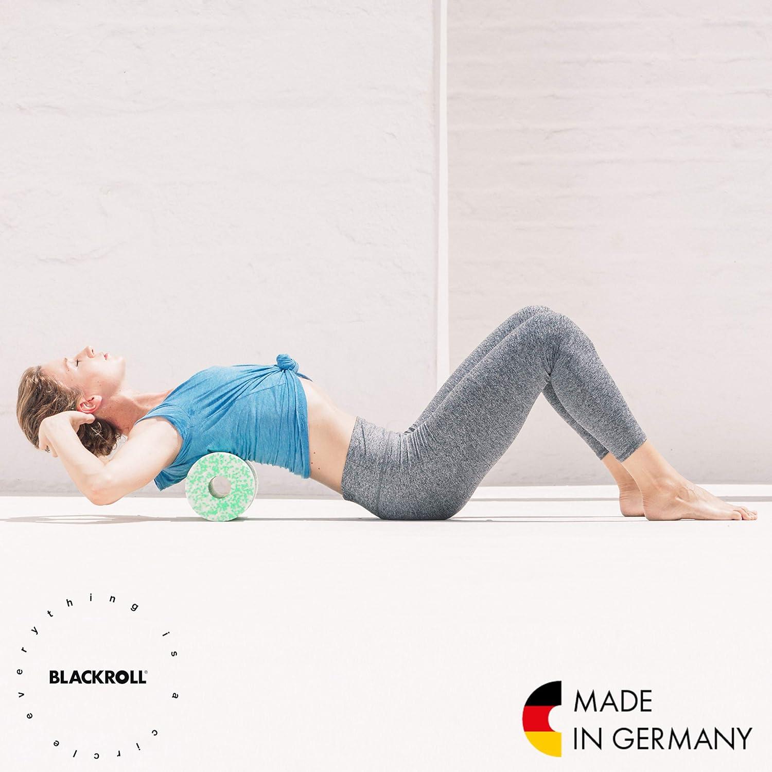 imageBLACKROLL  MED or MED 45 Foam Roller Ideal for Myofascial Trigger Point Release and Back Massage for Yoga Exercise Pilates and Home Gym Workouts and Muscle Recovery WhiteGreenBlack