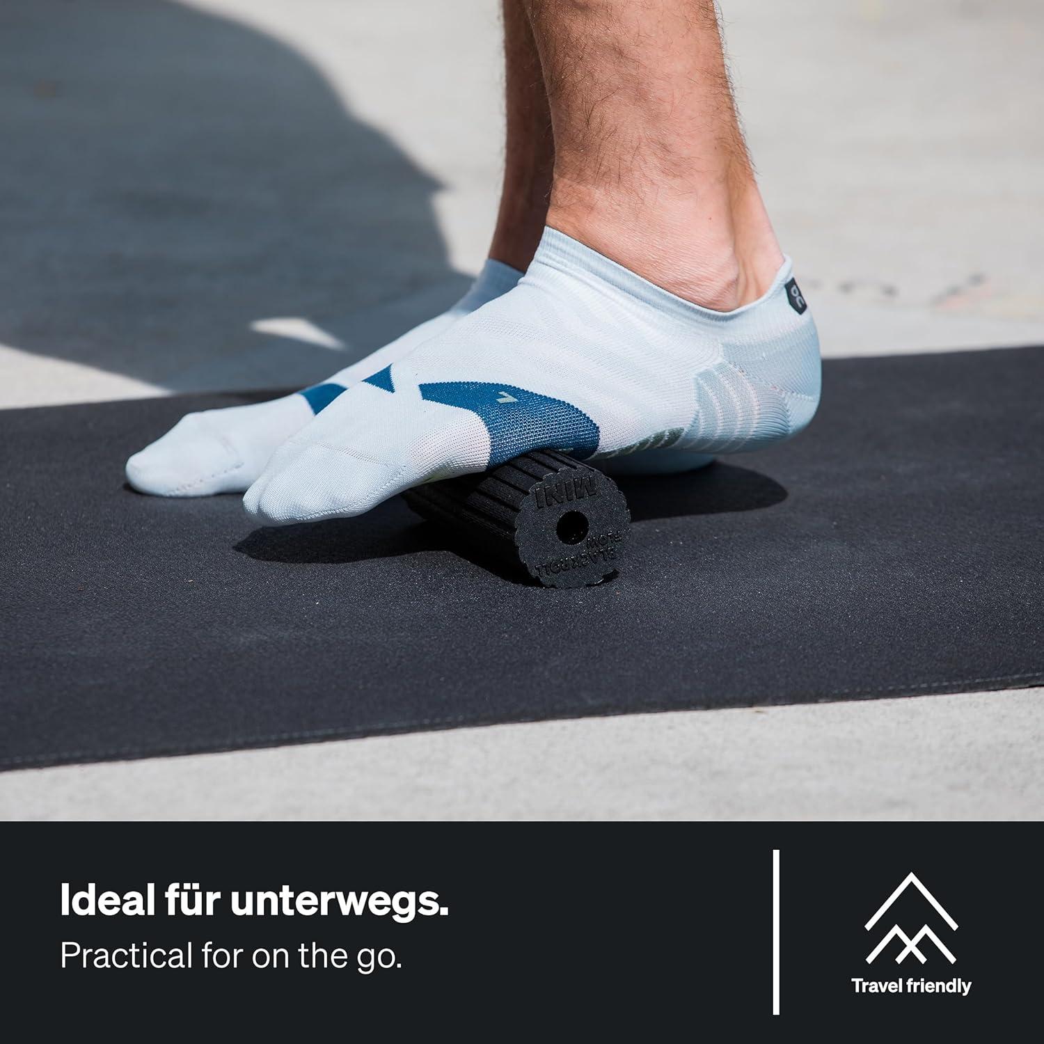 imageBLACKROLL  Mini Flow Foam Roller Portable Massage Tool for Feet Hands and Arms Ideal for Travel and Plantar Fasciitis Relief Great for Exercise Massage and Muscle Recovery 6quot x 2quotGreen