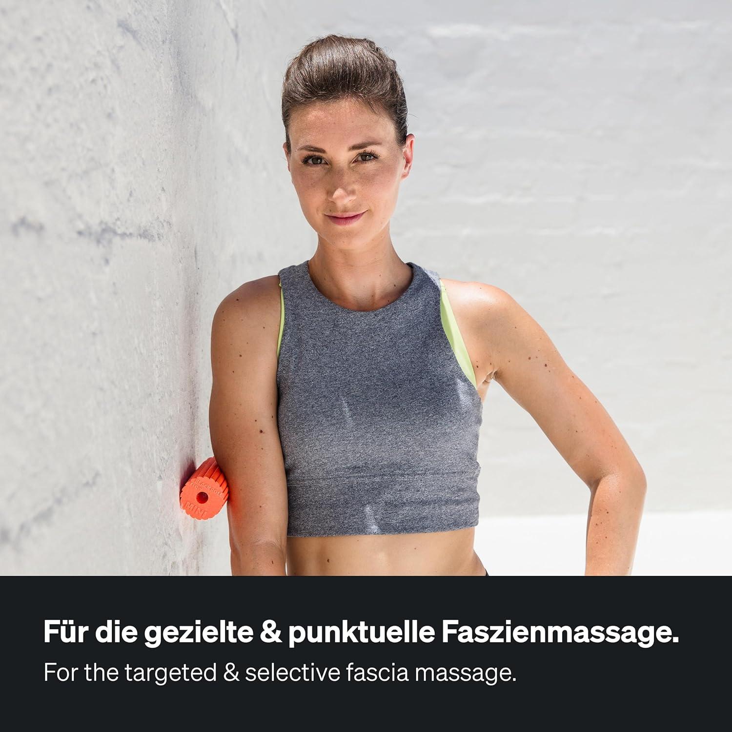 imageBLACKROLL  Mini Flow Foam Roller Portable Massage Tool for Feet Hands and Arms Ideal for Travel and Plantar Fasciitis Relief Great for Exercise Massage and Muscle Recovery 6quot x 2quotGreen