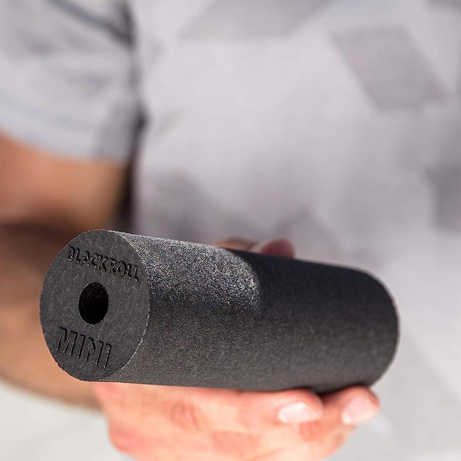 imageBLACKROLL  Mini Foam Roller Massage Tool for Feet Hands and Arms Ideal for Travel Size and Targeted Myofascial Release for Exercise Massage and Muscle Recovery 6quot x 2quot AzureYellow