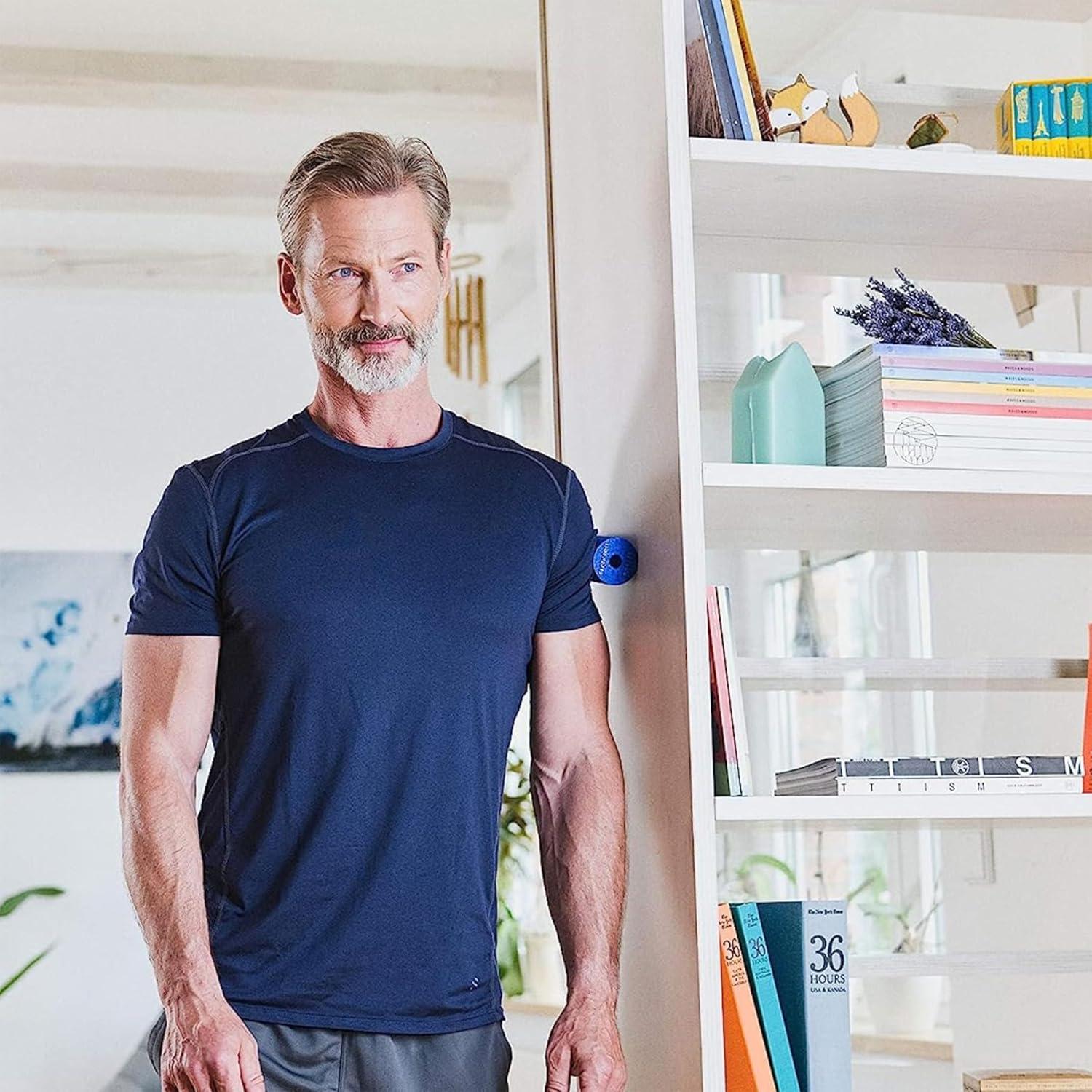 imageBLACKROLL  Mini Foam Roller Massage Tool for Feet Hands and Arms Ideal for Travel Size and Targeted Myofascial Release for Exercise Massage and Muscle Recovery 6quot x 2quot AzurePink