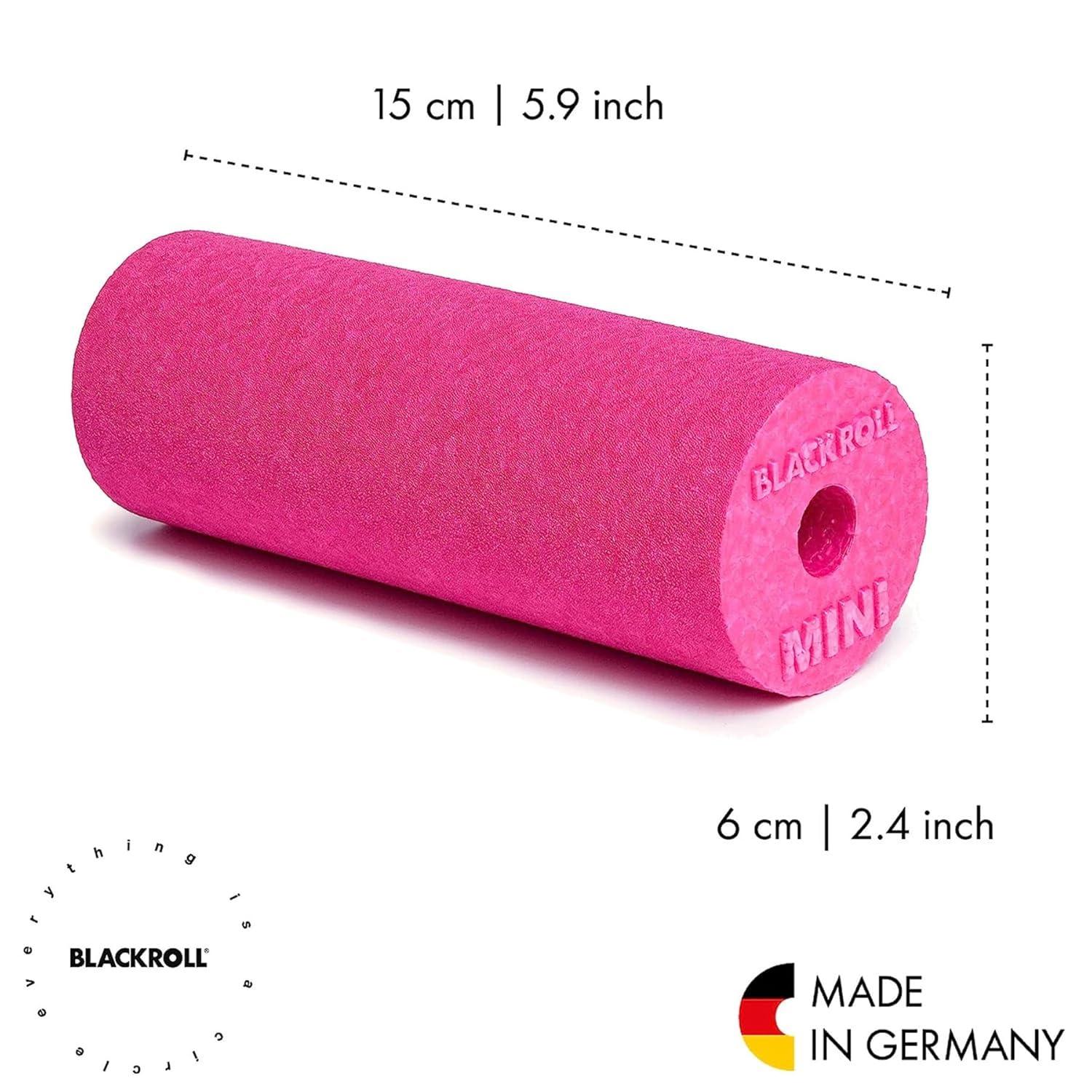 imageBLACKROLL  Mini Foam Roller Massage Tool for Feet Hands and Arms Ideal for Travel Size and Targeted Myofascial Release for Exercise Massage and Muscle Recovery 6quot x 2quot AzurePink