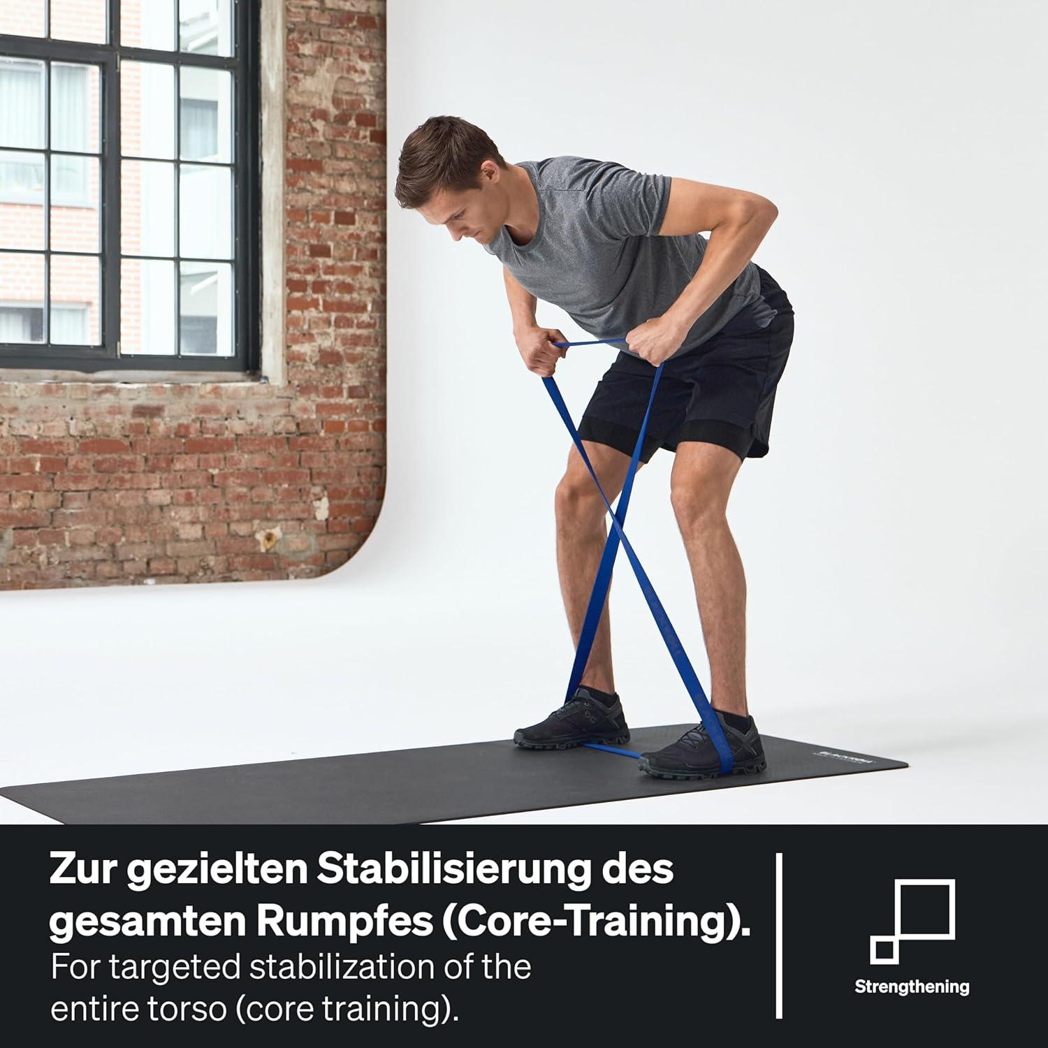 imageBLACKROLL  Super Band Set Long Bands for Working Out Resistance Bands for Legs and Glutes Workout Bands for Stretching and Exercise Booty Bands for Home Gym EquipmentBlue