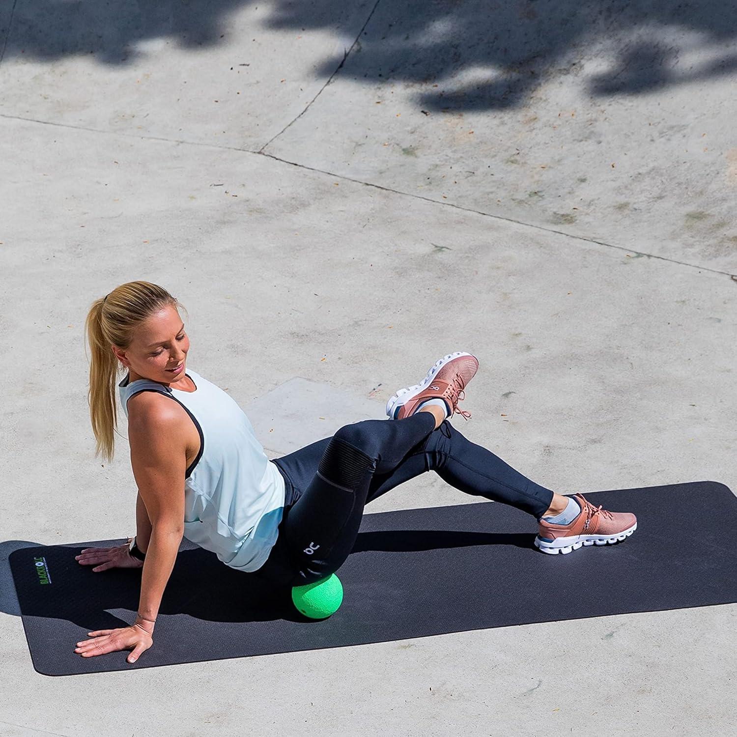 imageBlackroll  Trigger Point Ball for Exercise and Muscle Recovery Deep Tissue Massager for Myofascial Release in The Shoulders Neck and Back Ideal Plantar Fasciitis Relief Tool 47quot YellowPink