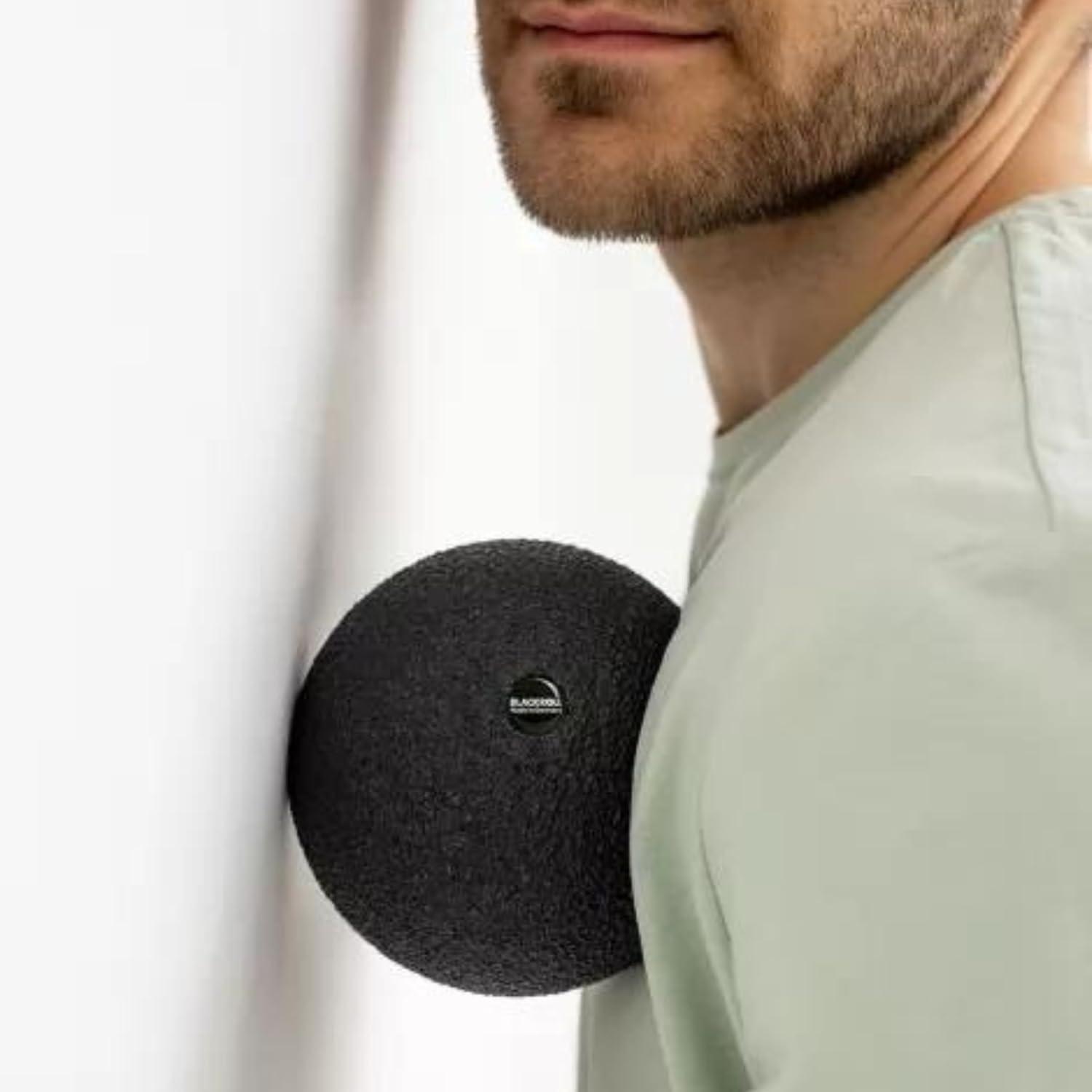 imageBlackroll  Trigger Point Ball for Exercise and Muscle Recovery Deep Tissue Massager for Myofascial Release in The Shoulders Neck and Back Ideal Plantar Fasciitis Relief Tool 47quot YellowOrange