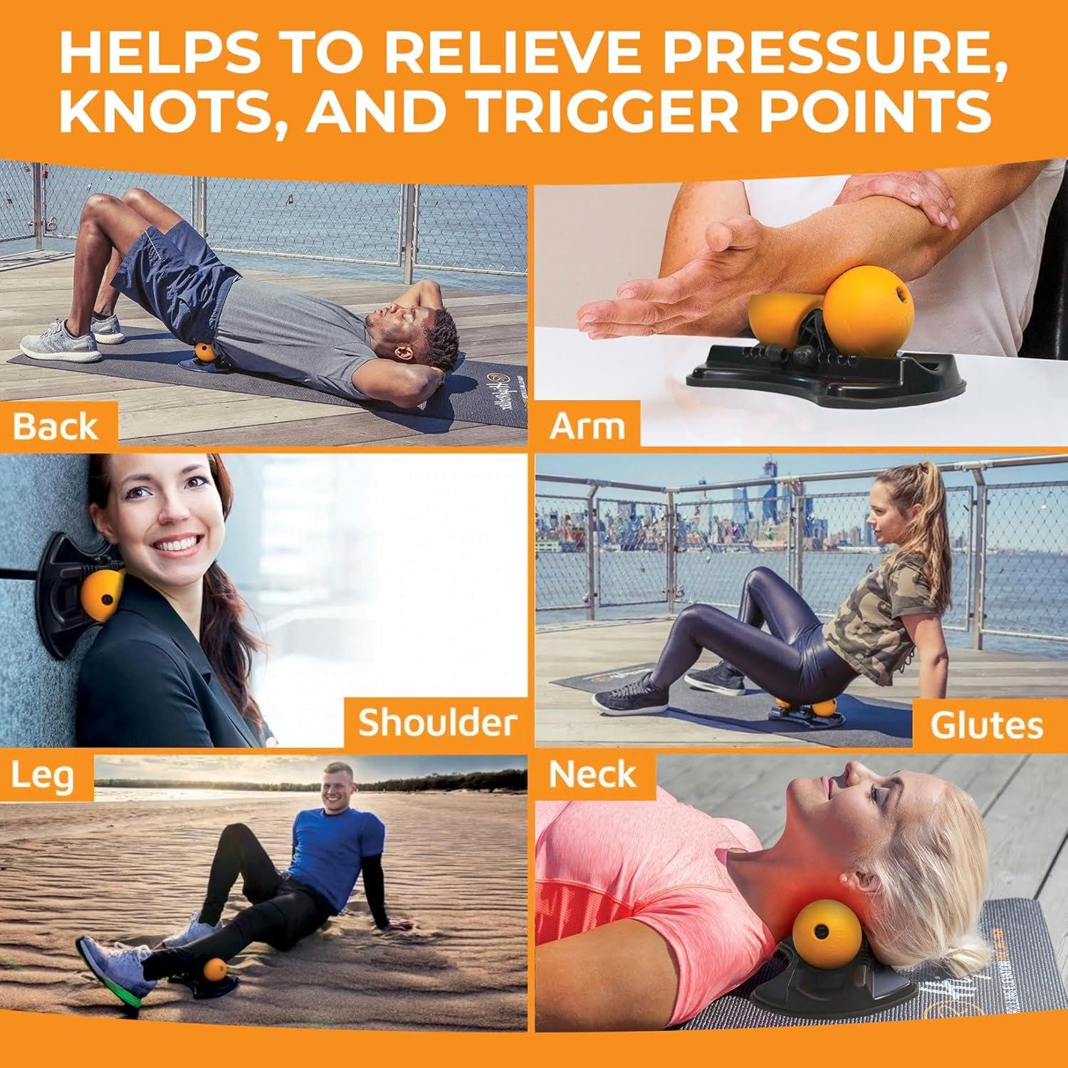 imageactivelife  HighBaller Max Twin Ball Massager Adjustable Double Lacrosse Ball for Deep Tissue Massage Trigger Point Therapy and Myofascial Release