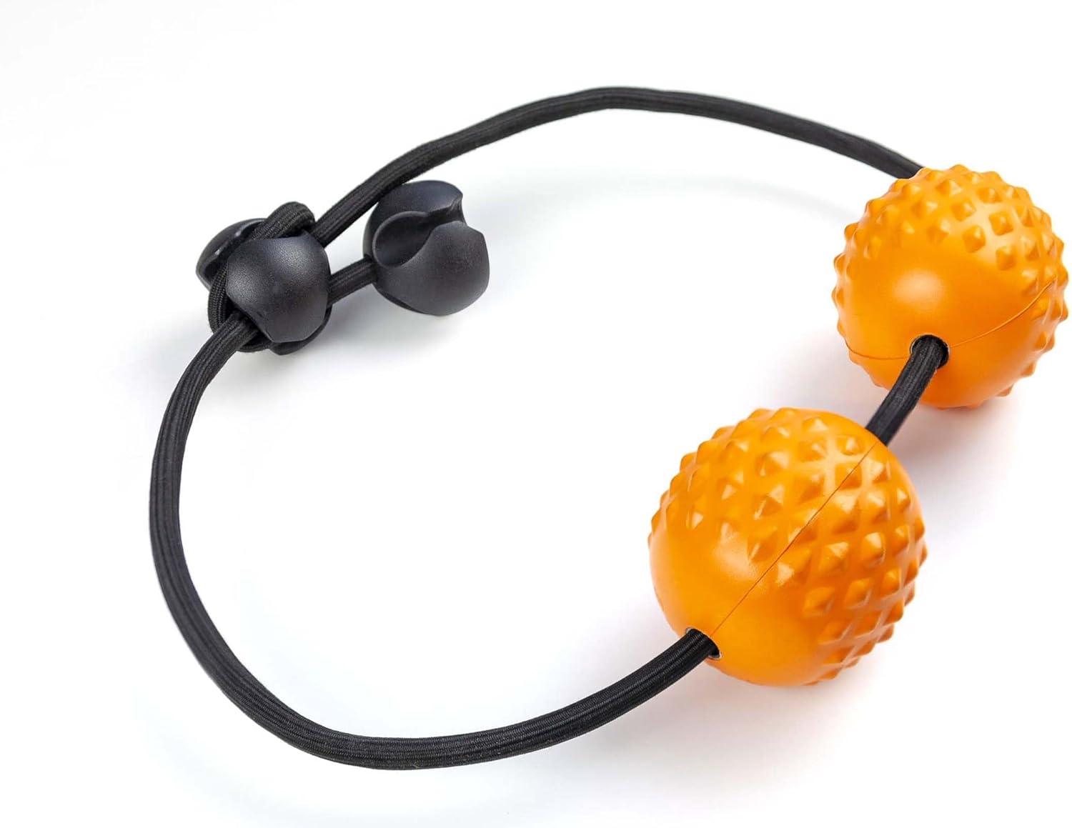 imageactivelife  HighTrainer Double Lacrosse Resistance Band and Balls Massager for Deep Tissue Massage Gaming Accessory for Comfort Stretching and Exercise for the Back Neck and Shoulders