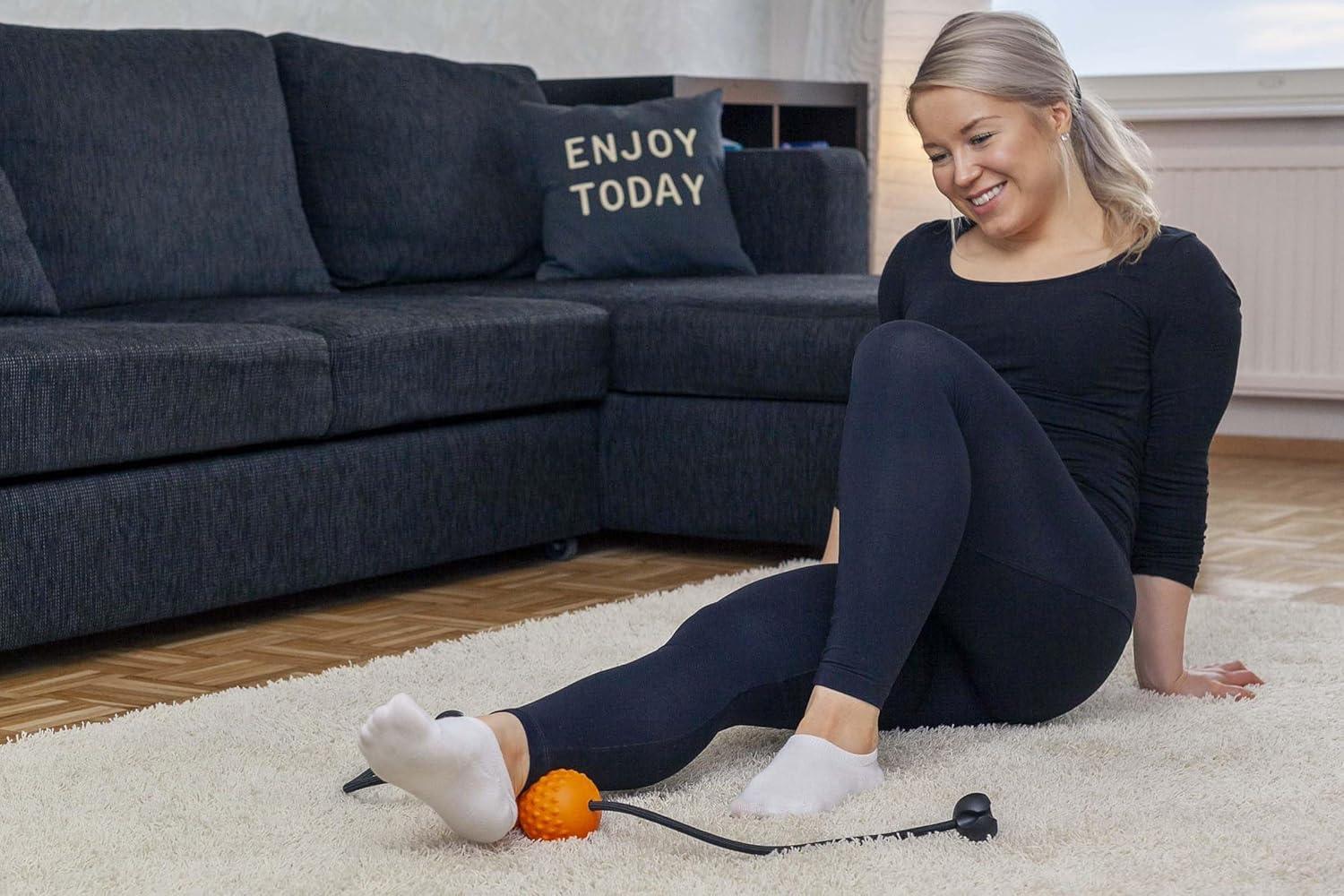 imageactivelife  HighTrainer Double Lacrosse Resistance Band and Balls Massager for Deep Tissue Massage Gaming Accessory for Comfort Stretching and Exercise for the Back Neck and Shoulders