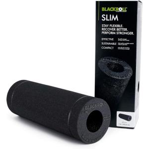 imageBLACKROLL  SLIM Foam Roller Portable Massage and Fitness Tool for Muscle and Myofascial Release Compact for Yoga and Workouts Trigger Point Therapy Foot Roller and Back Stretcher 12 x 4 Black