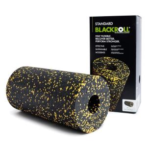 imageBLACKROLL  Standard Foam Roller  Myofascial Trigger Point Release Back Massage Perfect for Yoga Home Workouts Muscle Recovery BlackBlackYellow